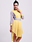  TS Simplicity Two-tone Girdle Long Sleeve Dress