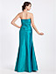  Trumpet/Mermaid Strapless Floor-length Taffeta Bridesmaid Dress
