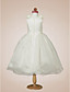  Ball Gown V-neck Tea-length Satin Flower Girl Dress