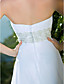  Empire Sheath/Column Strapless Chiffon And Lace Wedding Dress