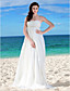  Sheath/Column Strapless Empire Waist Floor-length Chiffon Wedding Dress