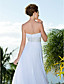  Empire Sheath/Column Strapless Chiffon And Lace Wedding Dress