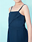  a-linje spaghetti rem te-lengde chiffon junior brudepike kjole
