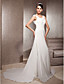  A-line Scoop Court Train Chiffon Wedding Dress