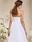  uma linha strapless do assoalho-comprimento vestido de noiva de tule charmosa