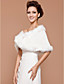  mangas, casaco de pele falso casamento noivas wrap / (0061-pj5)