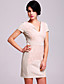  TS Heart-shaped Lace Sheath Dress