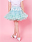  Blue Trimming Bowknot Chiffon Girl Skirt With Lining