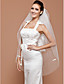  two-tier tule vingertop bruiloft sluier met kant applique rand (meer kleuren beschikbaar)