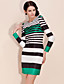  TS Color Stripped Tunic Dress