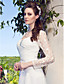  Sweetheart Neck Lace And Chiffon Wedding Dress With Sweep/Brush Train