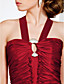  Trumpet / Mermaid Straps Sweep / Brush Train Taffeta Evening Dress