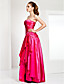  Asymmetrical Sweetheart Neck Stretch Satin Evening Dress