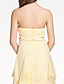  Sheath/Column Strapless Floor-length Chiffon Bridesmaid Dress
