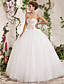  Ball Gown Sweetheart Strapless Floor-length Tulle Wedding Dress