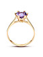  luksuriøse klassiske damenes ametyst ring (flere materialer)