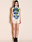  ts barokkstil print krage bluse skjorte (flere farger)