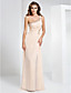  Sheath/ Column One Shoulder Floor-length Chiffon Evening Dress