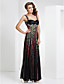  Sheath/Column Sweetheart Floor-length Tulle And Stretch Satin Evening Dress