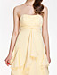  Sheath/Column Strapless Floor-length Chiffon Bridesmaid Dress