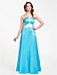  A-line Strapless Floor-length Satin Bridesmaid Dress