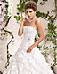  Ball Gown Princess Strapless Floor-length Taffeta Wedding Dress