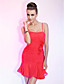 Trumpet/Mermaid Spaghetti Straps Short/Mini Chiffon Cocktail Dress