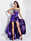  A-line Sweetheart Asymmetrical Taffeta And Charmeuse Evening Dress
