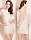  ts estilo manga de encaje vestido