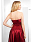  A-line Sweetheart Asymmetrical Floor-length Stretch Satin Lace Evening Dress