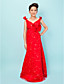  Sheath/Column V-neck Floor-length Chiffon Junior Bridesmaid Dress