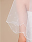  una capa de longitud hermosa punta de los dedos boda velo
