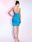  Sheath/Column Strapless Short/Mini Taffeta Cocktail Dress