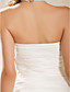  Ball Gown Strapless Court Train Satin Weeding Dress