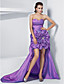  Ball Gown Sweetheart Asymmetrical Taffeta Evening Dress With Sweep/Brush Train