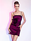  Sheath/Column Spaghetti Straps Short/Mini Taffeta Cocktail Dress