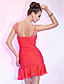  Trumpet/Mermaid Spaghetti Straps Short/Mini Chiffon Cocktail Dress