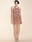  TS Flower Printed Halter Bodycon Dress