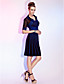  DOMITILLA - Robe de Cocktail Satin Tulle - Châle Inclus
