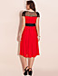  TS Mesh Shoulders Self-belted Midi Dress (More Colors)