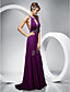  Sheath/Column Scoop Floor-length Chiffon Evening Dress