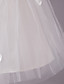  Ballkleid scoop knielangen Satin und Tüll Blumenmädchen Kleid