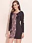  TS Splicing Lace Ruffle Dress