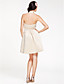  A-line Halter Short/Mini Satin Bridesmaid Dress