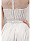  A-line Jewel Asymmetrical Stretch Satin Organza Evening Dress