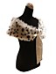  Elegant Faux Fur With Ribbons / Animal Print Party / Evening Shawl / Wrap