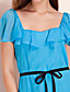  TS Asymmetric Hem Ruffle Maxi Tail Dress