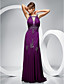  Sheath/Column Scoop Floor-length Chiffon Evening Dress