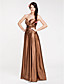  A-line Sweetheart Floor-length Stretch Satin Bridesmaid Dress