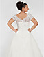  JELLA - Abito da Sposa in Organza (Taglia Forte)